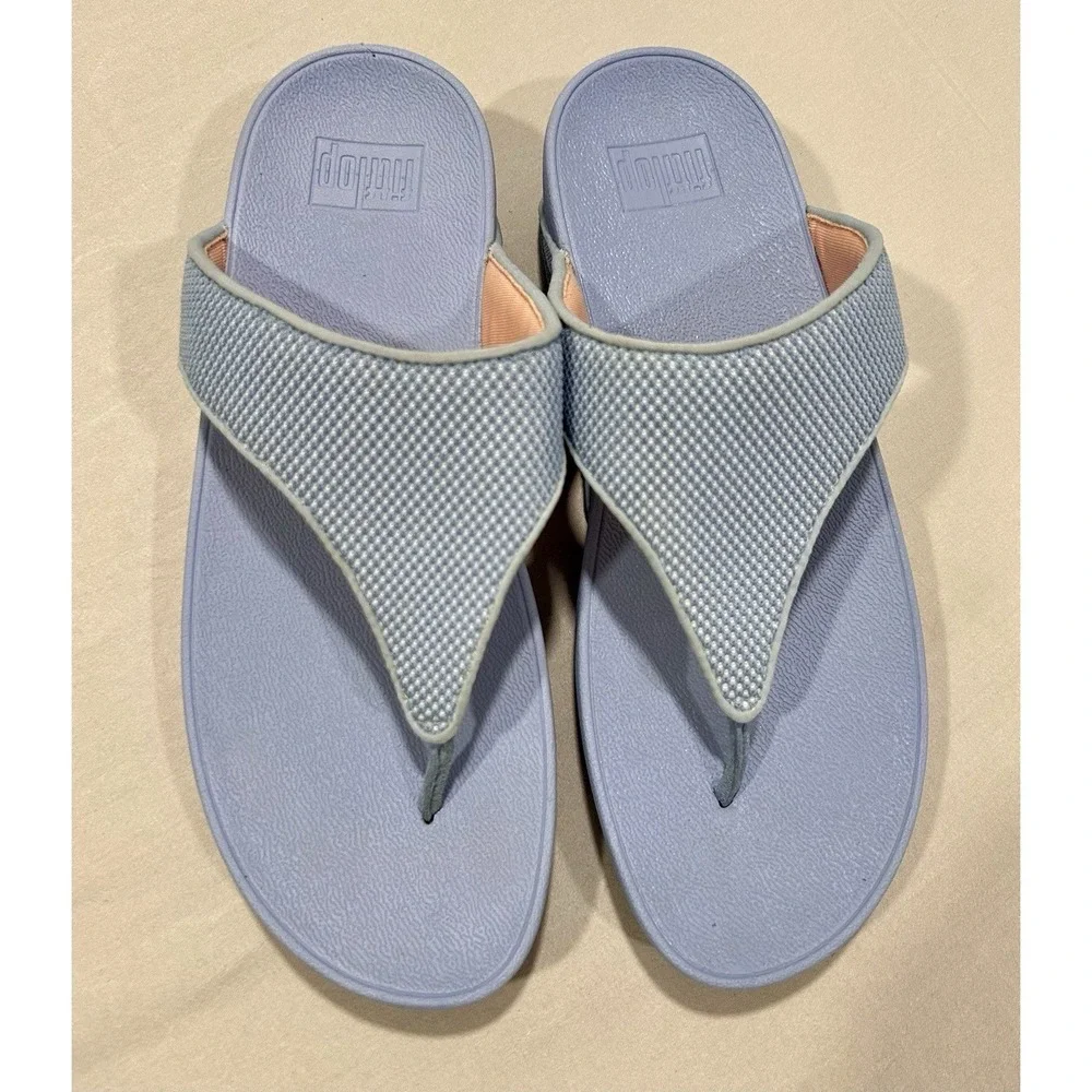 Fitflop Lulu Blue Womens Sz 11‎ Thong Sandals